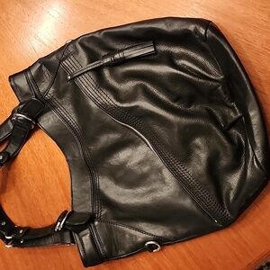 Jessica Simpson black leather hobo large leather purse! Like new!!!